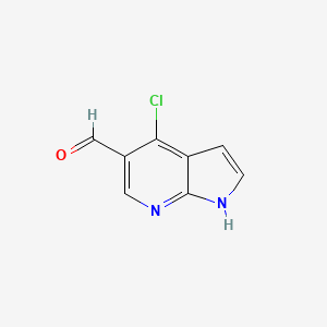molecular formula C8H5ClN2O B1371808 4-chloro-1H-pyrrolo[2,3-b]pyridine-5-carbaldehyde CAS No. 958230-19-8