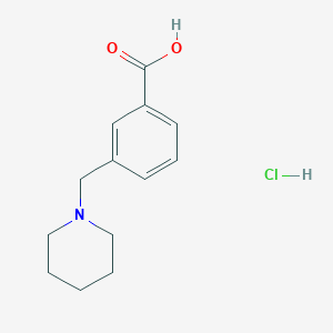 molecular formula C13H18ClNO2 B1371809 3-[(哌啶-1-基)甲基]苯甲酸盐酸盐 CAS No. 7596-82-9