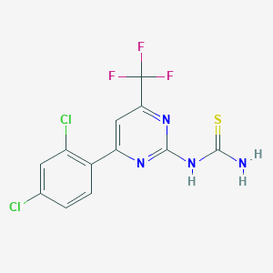 6-(2,4-Dichlorophenyl)-2-thioureido-4-(trifluoromethyl)pyrimidine