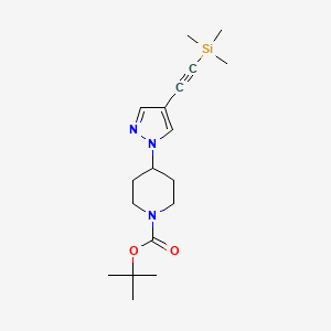 1-Boc-4-[4-[(trimethylsilyl)ethynyl]-1-pyrazolyl]piperidine