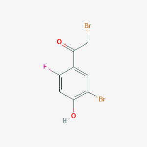 molecular formula C8H5Br2FO2 B13718137 5'-Bromo-2'-fluoro-4'-hydroxyphenacyl bromide 