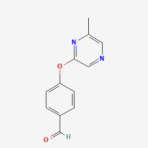 molecular formula C12H10N2O2 B1371818 4-[(6-Methylpyrazin-2-yl)oxy]benzaldehyde CAS No. 906353-01-3