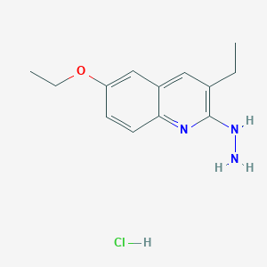 3-Ethyl-2-hydrazino-6-ethoxyquinoline hydrochloride