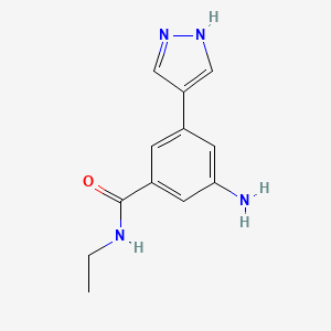 3-Amino-N-ethyl-5-(1H-pyrazol-4-yl)benzamide