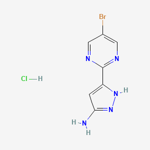 3-Amino-5-(5-bromo-2-pyrimidinyl)pyrazole Hydrochloride