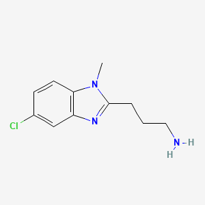 molecular formula C11H14ClN3 B1371834 3-(5-Chloro-1-methylbenzimidazol-2-yl)propylamine 