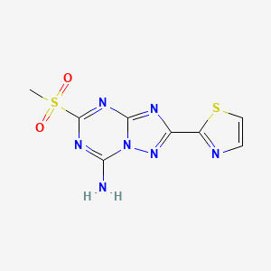 7-Amino-5-(methylsulfonyl)-2-(2-thiazolyl)-[1,2,4]triazolo[1,5-a][1,3,5]triazine