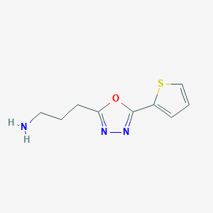 3-[5-(Thiophen-2-yl)-1,3,4-oxadiazol-2-yl]propan-1-amine