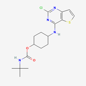 tert-Butyl cis-4-((2-chloro-thieno[3,2-d]pyrimidin-4-yl)amino)cyclohexyl carbamate