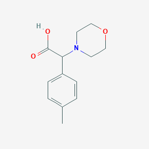 molecular formula C13H17NO3 B1371839 Morpholin-4-YL-(4-methyl)phenyl-acetic acid CAS No. 490026-98-7