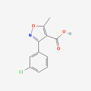 molecular formula C11H8ClNO3 B1371840 3-(3-Chlorophenyl)-5-methyl-1,2-oxazole-4-carboxylic acid CAS No. 92545-95-4