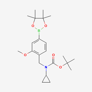 Cyclopropyl-[2-methoxy-4-(4,4,5,5-tetramethyl-[1,3,2]dioxaborolan-2-yl)-benzyl]-carbamic acid tert-butyl ester