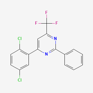 6-(2,5-Dichlorophenyl)-2-phenyl-4-(trifluoromethyl)pyrimidine