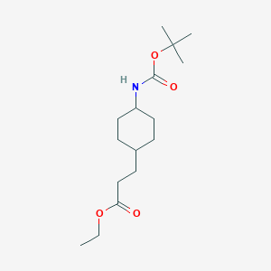 Ethyl 3-((1r,4r)-4-((tert-butoxycarbonyl)amino)cyclohexyl)propanoate