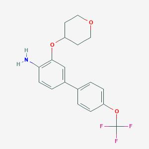 3-((Tetrahydro-2H-pyran-4-yl)oxy)-4'-(trifluoromethoxy)-[1,1'-biphenyl]-4-amine