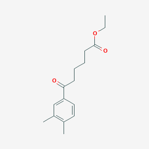 molecular formula C16H22O3 B1371858 6-(3,4-二甲苯基)-6-氧代己酸乙酯 CAS No. 898793-09-4