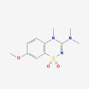 3-(Dimethylamino)-7-methoxy-4-methyl-4H-1,2,4-benzothiadiazin-1,1-dioxide