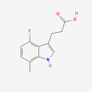 3-(4-Fluoro-7-methyl-3-indolyl)propanoic Acid