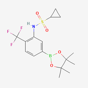 N-(5-(4,4,5,5-tetramethyl-1,3,2-dioxaborolan-2-yl)-2-(trifluoromethyl)phenyl)cyclopropanesulfonamide