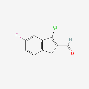 3-Chloro-5-fluoro-1H-indene-2-carbaldehyde