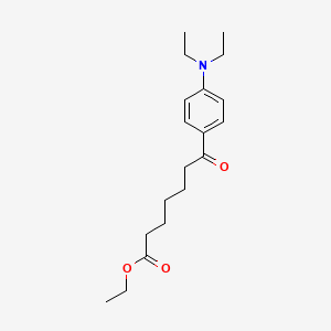 molecular formula C19H29NO3 B1371863 7-[4-(N,N-二乙氨基)苯基]-7-氧代庚酸乙酯 CAS No. 951886-13-8