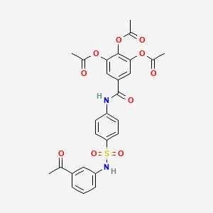 3,4,5-Tris(acetyloxy)-N-[4-[[(3-acetylphenyl)amino]sulfonyl]phenyl]benzamide