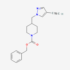 Benzyl 4-((4-ethynyl-1H-pyrazol-1-yl)methyl)piperidine-1-carboxylate