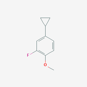 molecular formula C10H11FO B13718674 4-Cyclopropyl-2-fluoroanisole 