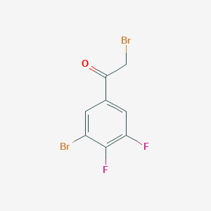 molecular formula C8H4Br2F2O B13718711 3'-Bromo-4',5'-difluorophenacyl bromide 