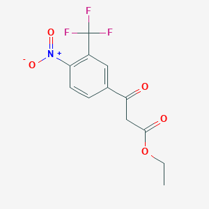 Ethyl 3-(4-nitro-3-(trifluoromethyl)phenyl)-3-oxopropanoate