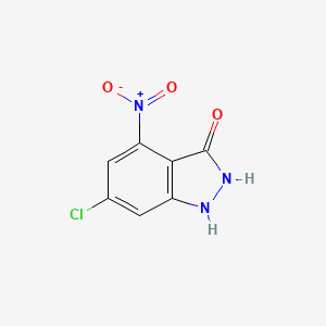 molecular formula C7H4ClN3O3 B1371875 6-氯-4-硝基-1,2-二氢-3H-吲唑-3-酮 CAS No. 885519-35-7