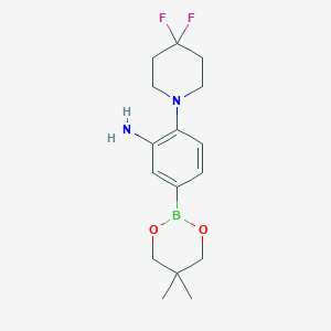 2-(4,4-Difluoropiperidin-1-yl)-5-(5,5-dimethyl-[1,3,2]dioxaborinan-2-yl)-phenylamine