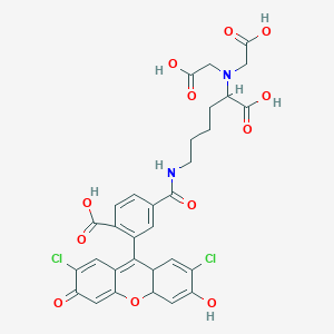 N-[5-(Biscarboxymethyl-amino)-5-carboxy-pentyl)]-2-(2,7-dichloro-6-hydroxy-3-oxo-3H-xanthen-9-yl)-terephthalamic Acid