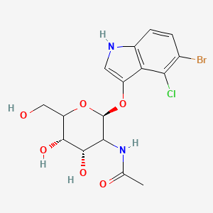 molecular formula C16H18BrClN2O6 B13718853 N-[(2S,3R,4R,5S,6R)-2-[(5-Bromo-4-chloro-1H-indol-3-yl)oxy]-4,5-dihydroxy-6-(hydroxymethyl)tetrahydropyran-3-yl]acetamide 