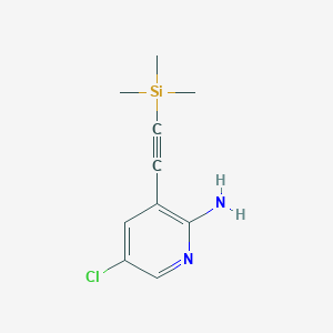 molecular formula C10H13ClN2Si B1371902 5-Chloro-3-((trimethylsilyl)ethynyl)pyridin-2-amine CAS No. 866318-90-3