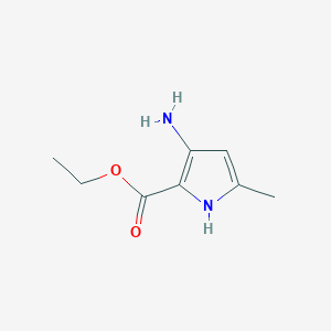 molecular formula C8H12N2O2 B1371908 ethyl 3-amino-5-methyl-1H-pyrrole-2-carboxylate CAS No. 1005326-26-0