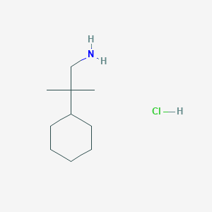 molecular formula C10H22ClN B1371925 2-Cyclohexyl-2-methylpropan-1-amine hydrochloride 