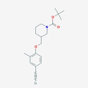 3-(4-Ethynyl-2-methyl-phenoxymethyl)-piperidine-1-carboxylic acid tert-butyl ester