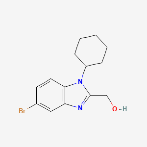 molecular formula C14H17BrN2O B13719333 (5-Bromo-1-cyclohexyl-1H-benzo[d]imidazol-2-yl)methanol 