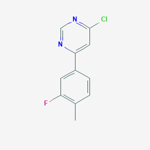 molecular formula C11H8ClFN2 B1371939 4-Chloro-6-(3-fluoro-4-methylphenyl)pyrimidine 