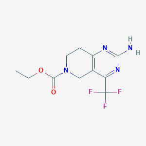 2-Amino-6-ethoxycarbonyl-5,6,7,8-tetrahydro-4-(trifluoromethyl)pyrido-[4,3-D]-pyrimidine