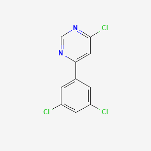 molecular formula C10H5Cl3N2 B1371941 4-Chloro-6-(3,5-dichlorophenyl)pyrimidine 