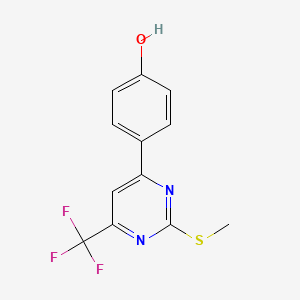 6-(4-Hydroxyphenyl)-2-methylthio-4-(trifluoromethyl)pyrimidine