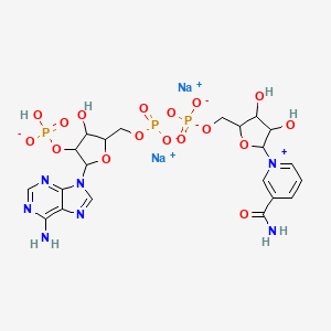 Disodium;[2-(6-aminopurin-9-yl)-5-[[[[5-(3-carbamoylpyridin-1-ium-1-yl)-3,4-dihydroxyoxolan-2-yl]methoxy-oxidophosphoryl]oxy-oxidophosphoryl]oxymethyl]-4-hydroxyoxolan-3-yl] hydrogen phosphate