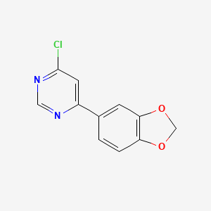 molecular formula C11H7ClN2O2 B1371945 4-(Benzo[d][1,3]dioxol-5-yl)-6-chloropyrimidine 