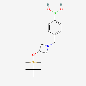 4-[[3-[(tert-Butyldimethylsilyl)oxy]-1-azetidinyl]methyl]phenylboronic Acid