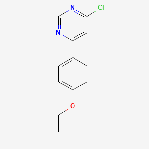 molecular formula C12H11ClN2O B1371947 4-Chloro-6-(4-ethoxyphenyl)pyrimidine 