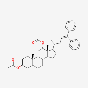 [(3R,10S,12S,13R)-12-acetyloxy-17-(5,5-diphenylpent-4-en-2-yl)-10,13-dimethyl-2,3,4,5,6,7,8,9,11,12,14,15,16,17-tetradecahydro-1H-cyclopenta[a]phenanthren-3-yl] acetate