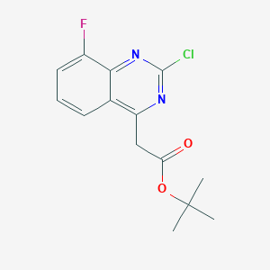 tert-Butyl 2-Chloro-8-fluoroquinazoline-4-acetate