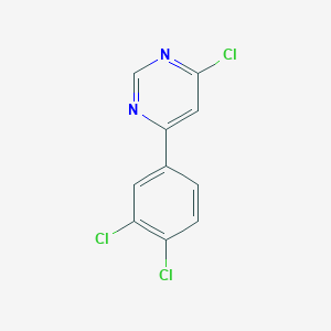 molecular formula C10H5Cl3N2 B1371952 4-Chloro-6-(3,4-dichlorophenyl)pyrimidine 